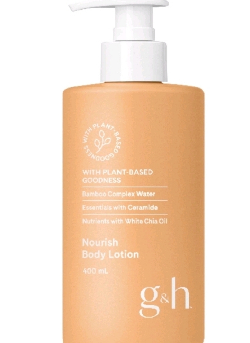 Amway g&h Nourish Body Lotion 400 mL Plant-Based with Bamboo, Ceramide, Chia Oil